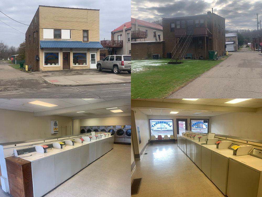 Auction 2 Commercial Brick Laundromat Building With Upstairs