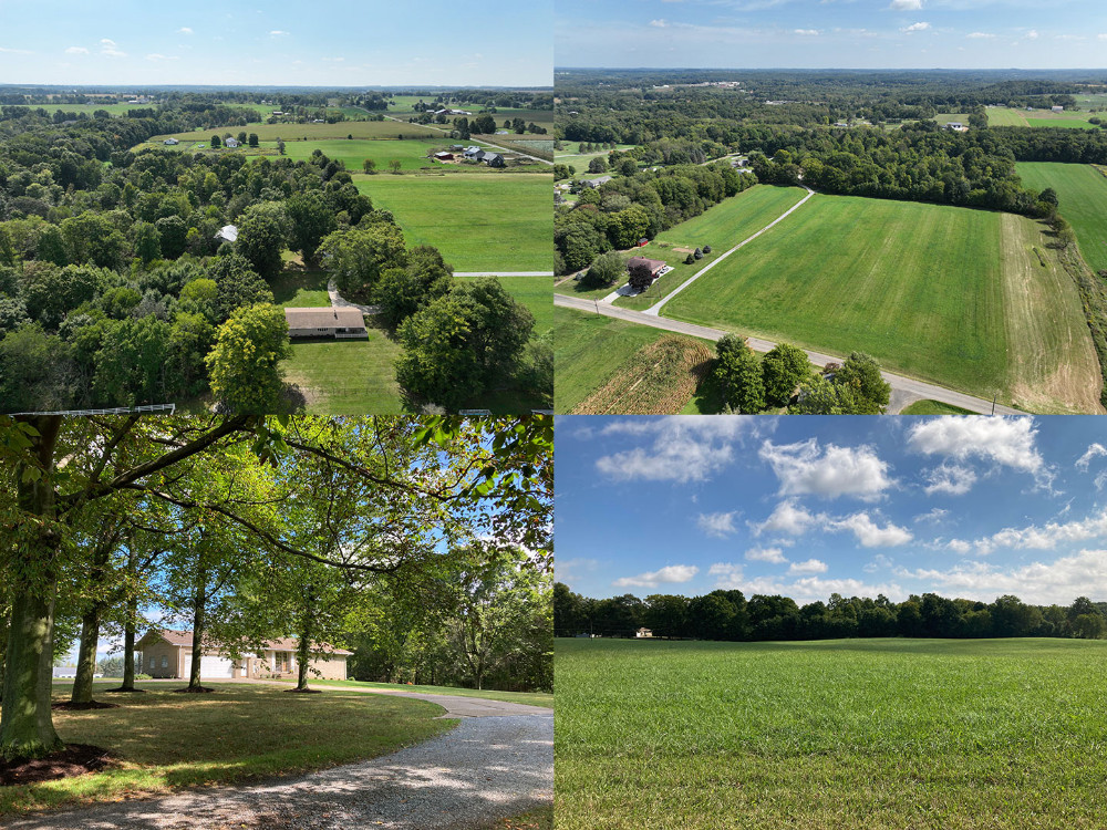 19 Acres Land With Brick Ranch Home Garage Building Furniture