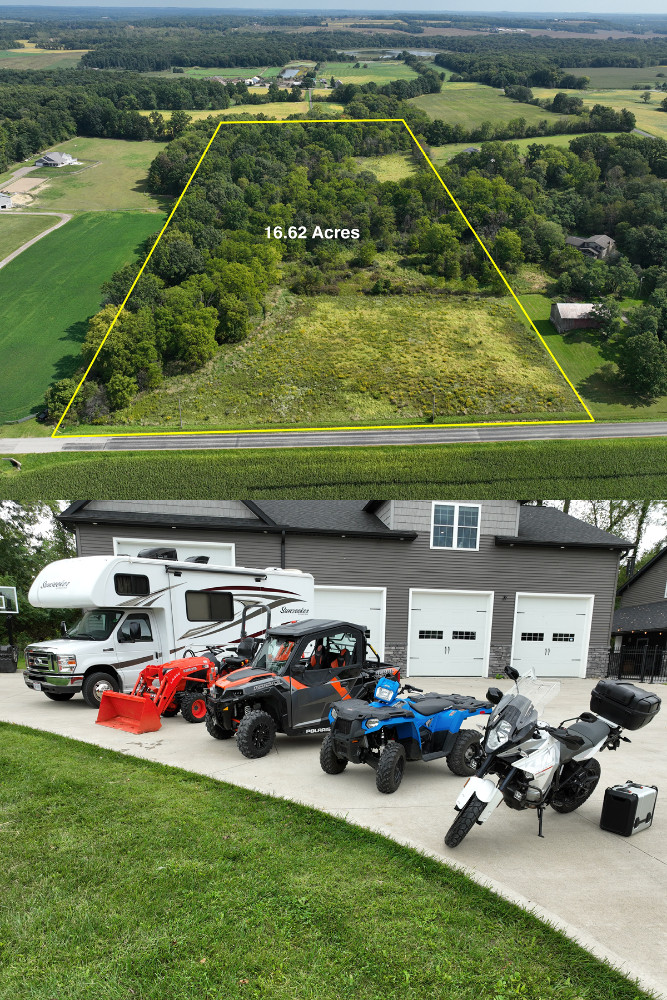 16 Ac. Vacant Land RV UTV Sawmill Kubota Marshallville, OH