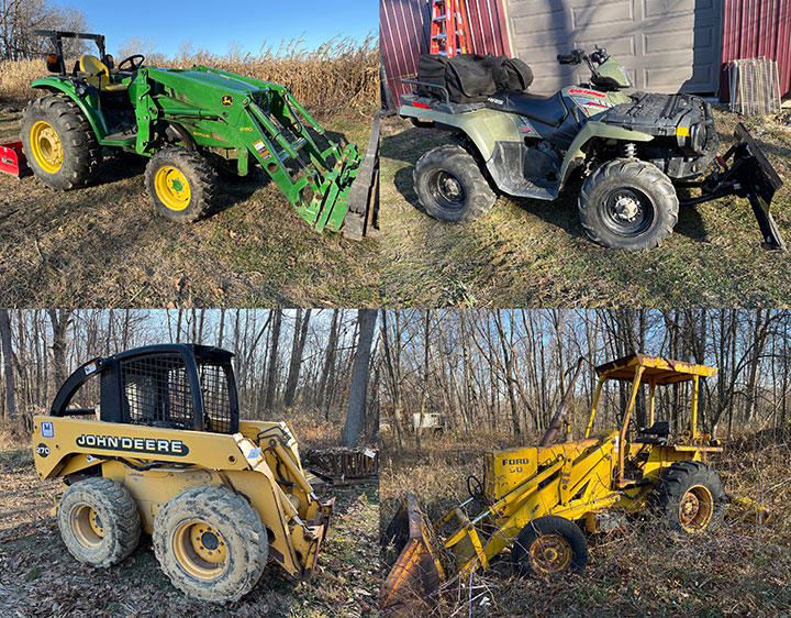 Tractors Backhoe Skid Steer ATV Big Prairie, OH KIKO Auctions