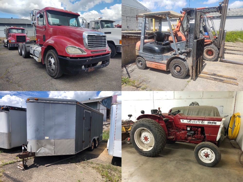 Semis Tractors Trailers Forklifts Canton, OH KIKO Auctions
