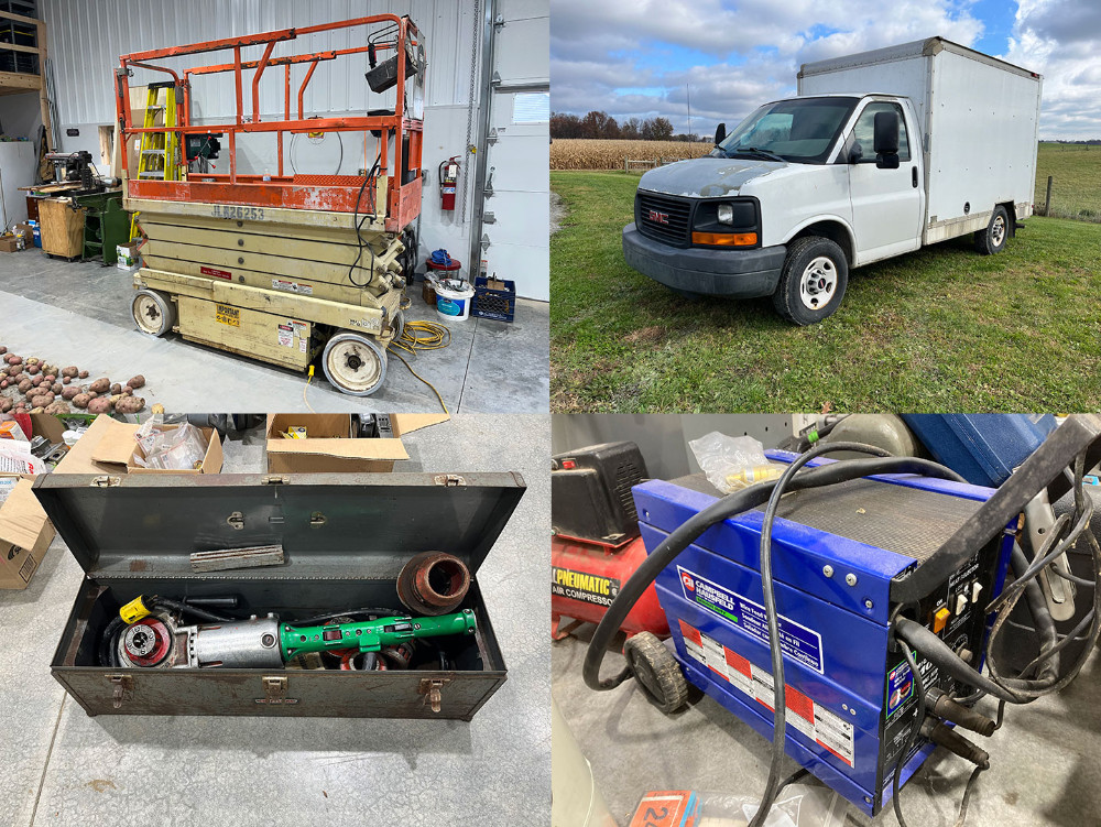 GMC Box Truck Scissor Lift Tools Leetonia, OH KIKO Auctions and