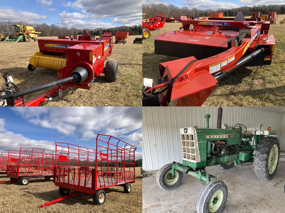 Hay Equipment Tractors Combine Ravenna, OH KIKO Auctions and