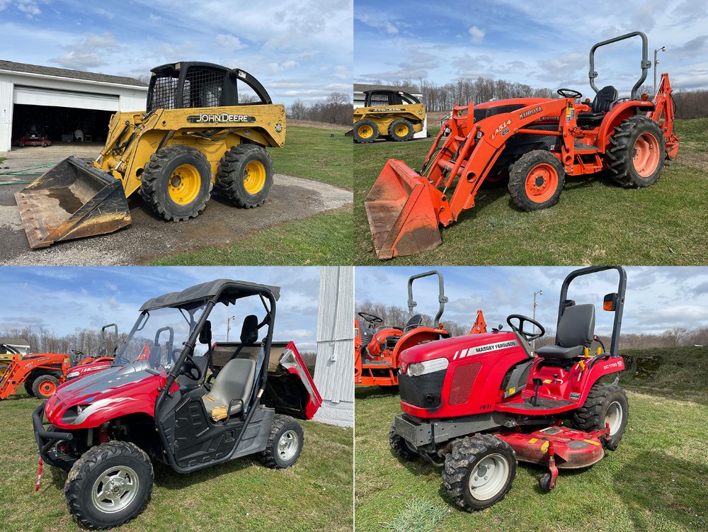 Public Auction Sale Kubota Tractor Skid Steer Antiques Leetonia, OH