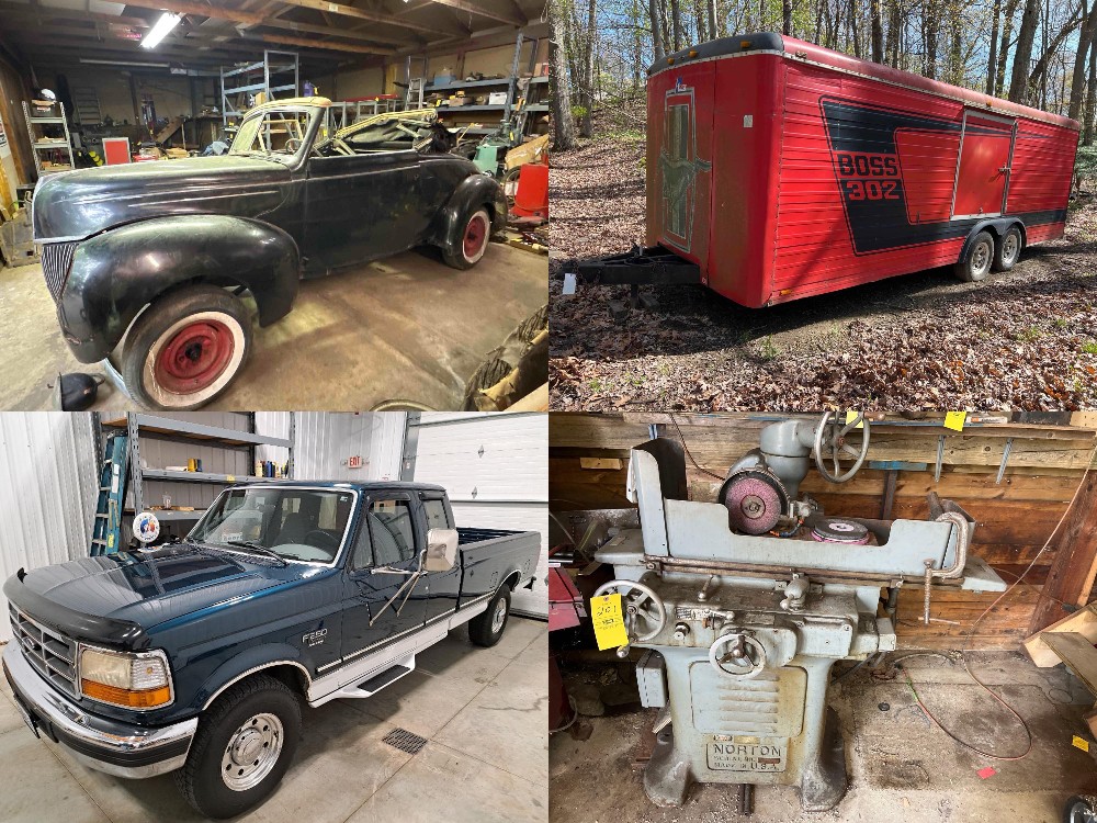 '97 Ford F250 HD, 20' Enclosed Trailer, 350+ Lots Of ‘30‘70 Ford