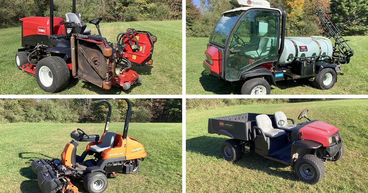 Golf Course Maintenance Equipment, Toro, John Deere